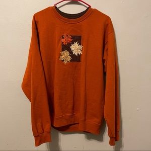 Fall orange grandma sweater